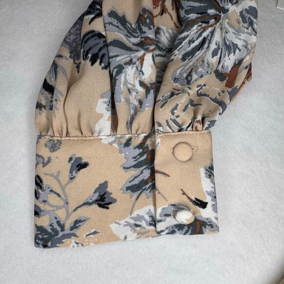 NWT Ali & Jay Merci Tan Floral Ruffle Dress - Picture 6 of 8